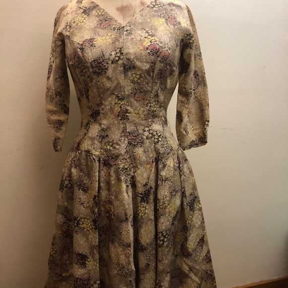 Vintage 60s Nature Inspired Dress - Picture 2 of 8